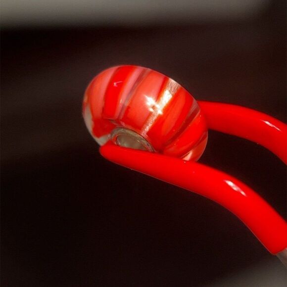 Trollbead Peach Stripe Bead - Picture 2 of 4